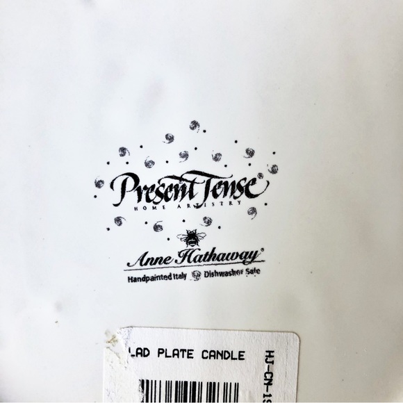 Holly Jolly Candle Plate Anne Hathaway Hand Painted Italy 2006-2021 Can Hang - Picture 9 of 9